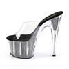 Pleaser - ADORE701SRS Mules à talons - Chaussures de pole dance - Couleur argent/Transparent Product image